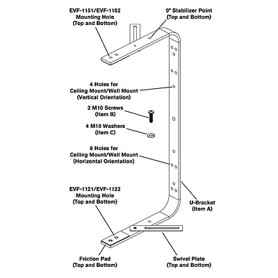 U-Bracket for EVF Loudspeaker Series