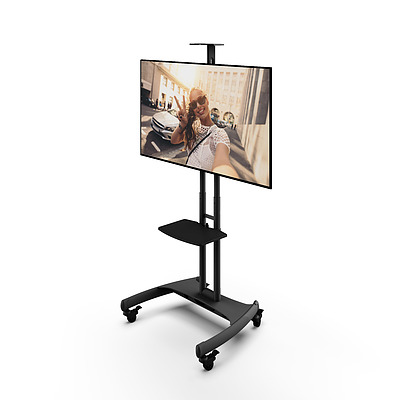 Mobile TV Mount with Adjustable Shelf