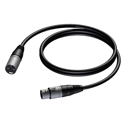 1m Female XLR-Male XLR Balanced Mic Cable