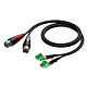 1.0m Dual Terminal Block - Dual XLR Male Cable