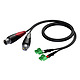 1.0m Dual Terminal Block - Dual XLR Female Cable