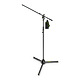 Microphone Stand with Folding Tripod Base & 2 Point Adj Boom