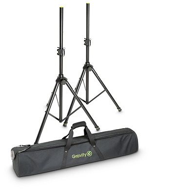 Set of 2 Aluminium Speaker Stands with Carrying Bag