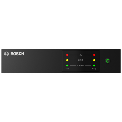 BOSCH 2 CHANNEL POWER AMPLIFIER 600W 1RU POWER TANK 1 x 6-PIN EUROBLOCK 3.81mm MALE PARALLEL 1 x RJ45 INPUT 1 x 4-PIN EU