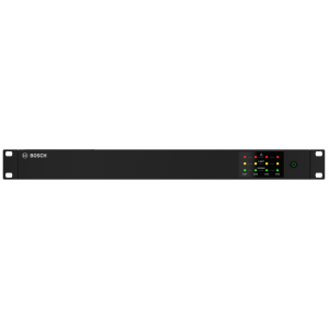 BOSCH 4 CHANNEL POWER AMPLIFIER 600W 1RU POWER TANK 2 x 6-PIN EUROBLOCK 3.81mm MALE PARALLEL 1 x RJ45 INPUT 2 x 4-PIN EU