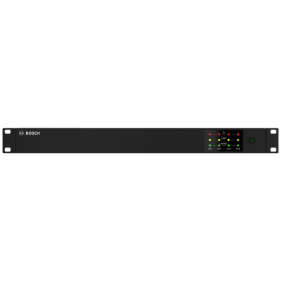 BOSCH 4 CHANNEL POWER AMPLIFIER 600W 1RU POWER TANK 2 x 6-PIN EUROBLOCK 3.81mm MALE PARALLEL 1 x RJ45 INPUT 2 x 4-PIN EU