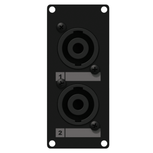 CAYMON CASY 1-SPACE SPEAKER MODULE, 2x NEUTRIK NL4 SPEAKON (M) - 2x TERMINAL BLOCK