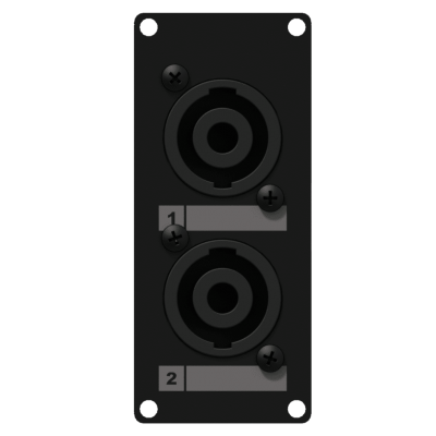 CAYMON CASY 1-SPACE SPEAKER MODULE, 2x NEUTRIK NL4 SPEAKON (M) - 2x TERMINAL BLOCK