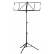 KONIG & MEYER MUSIC STAND - ROBBY BLACK METAL 3 PIECE SECTION ADJUSTABLE HEIGHT 580-1220 (MM) EXTENDS TO 800 (