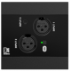 AUDAC NETWORKED I/P PANEL 2X XLR 3-PIN I/P 1X 3.5MM H/PHONE JACK BLE UPTO 4 CH BLK RECES MTD 80WX80H (MM)