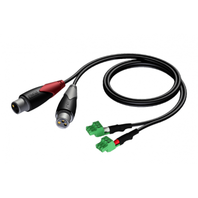 AUDIO PRO 1.5M DUAL TERMINAL BLOCK - DUAL XLR FEMALE CABLE